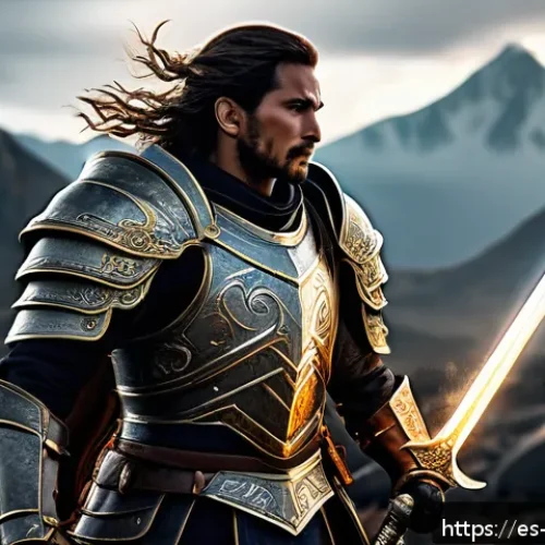 블레이드소울 레볼루션 유료 아이템 효율성 비교 - A dynamic fantasy warrior character equipped with premium armor and an exclusive weapon, standing co...